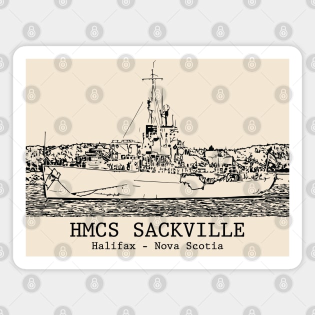 HMCS Sackville - Halifax NS Magnet by Lakeric